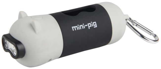 Pet Life 'Oink' LED Flashlight and Waste Bag Dispenser