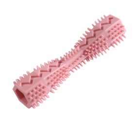 Chewing Dog Chew Toys Dog Toothbrush Teeth Cleaning Kong Dog Toy Pet Toothbrushes Brushing Stick Pet Supplies Puppy Toys (Color: Pink)