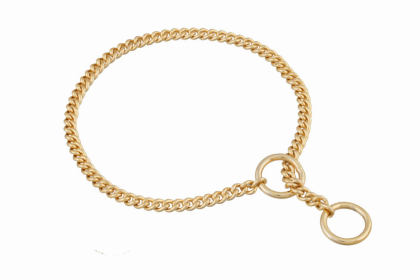 Alvalley Slip Curve Show Chain Collar (size: 12 in x 1.2 mm)