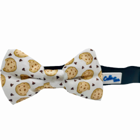 Cutie Ties Dog Bow Tie (Color: Chocolate Chip Cookie/White, size: one size)