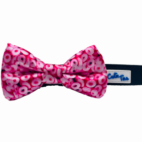 Cutie Ties Dog Bow Tie (Color: Pink Cheerios, size: one size)