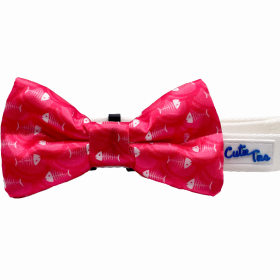 Cutie Ties Dog Bow Tie (Color: Fish Bone Red, size: one size)