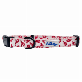 Cutie Ties Fun Design Dog Collar (Color: Lobster White, size: small)