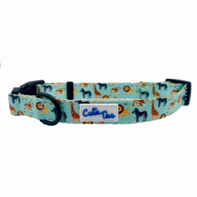 Cutie Ties Fun Design Dog Collar (Color: Zoo Furiends, size: large)