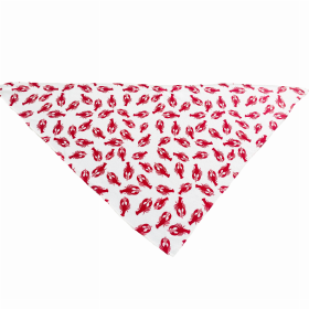 Cutie Ties Tie On Dog Bandana (Color: Lobster White, size: small)