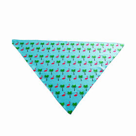 Cutie Ties Tie On Dog Bandana (Color: Flamingo Miami Vice, size: small)