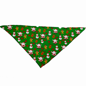 Cutie Ties Tie On Dog Bandana (Color: Christmas Festive Green, size: small)