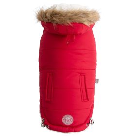 GF Pet Reversible Chalet Jacket (Color: Red, size: S)