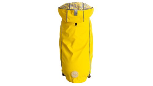 GF Pet Reversible Elasto-Fit Raincoat (Color: Yellow, size: S)