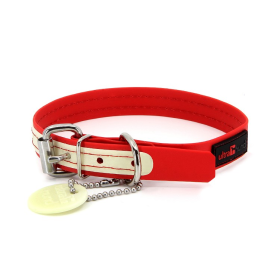 Play Glow Collar (Color: Red, size: 3/4"x12")