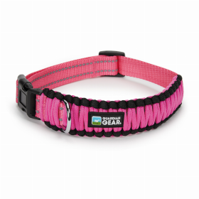 GG Reflective Paracord Collar (Color: Pink, size: medium)