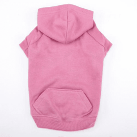 Casual Canine Basic Hoodie (Color: Pink, size: Xsmall)