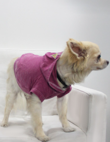 Doggy Hoodie French Terry (Color: Magenta, size: medium)