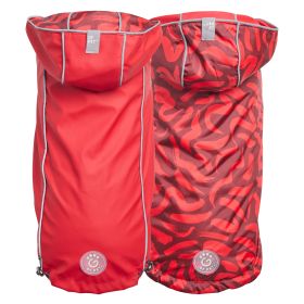 GF Pet Reversible Elasto-Fit Raincoat (Color: Red/Red, size: XS)