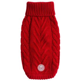 GF Pet Chalet Sweater (Color: Red, size: 3XS)