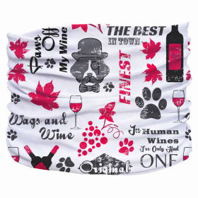 Wags and Wine Pup Scruff (Color: White,Red,Grey, size: XL)