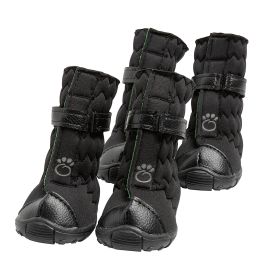 GF Pet Elasto-Fit Dog Boots (Color: Black, size: M)